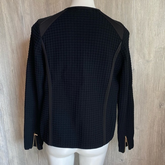 High quality Calvin Klein black full zip up jacket cardigan medium - Picture 2 of 14